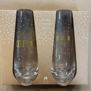 Stemless champagne glasses "Celebrate"